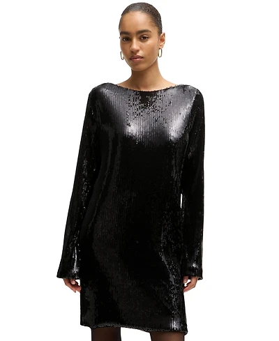 Boss by Hugo Women's Long-Sleeved Sequined Dress