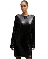 Boss by Hugo Women's Long-Sleeved Sequined Dress