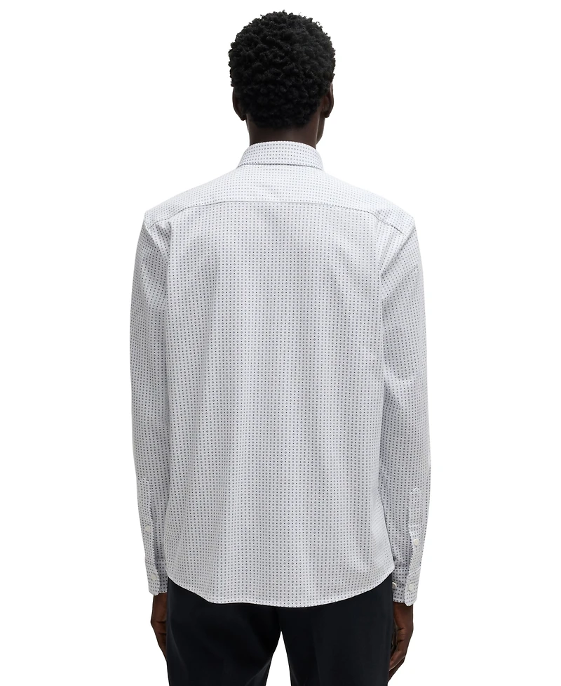 Boss by Hugo Men's Slim-Fit Printed Dress Shirt