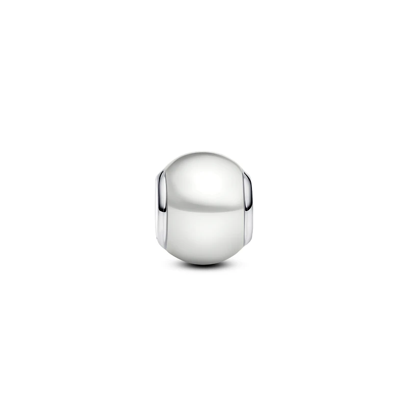 Pandora Round White Lacquered Sterling Silver Charms