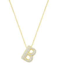 Adornia Gold Pave Bubble Letter Necklace