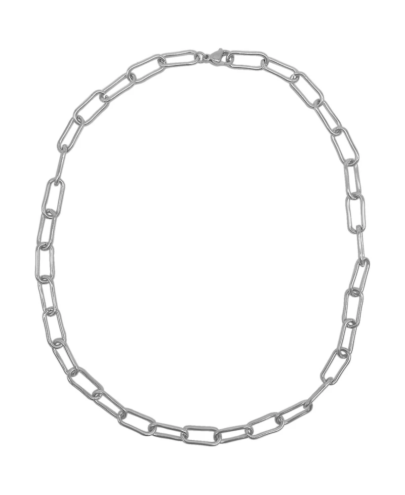 Adornia Tarnish Resistant Silver Wide Chunky Paper Clip Chain
