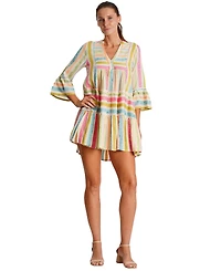 La Moda Clothing Women's Calypso Striped Kaftan