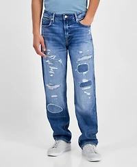 Guess Men's Mason Rip and Repair Distressed Jeans