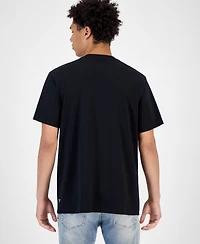 Guess Men's Short Sleeve Embroidered Logo Crewneck T-Shirt