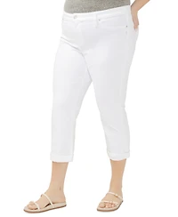 Silver Jeans Co. Plus Elyse Mid Rise Comfort Fit Capri