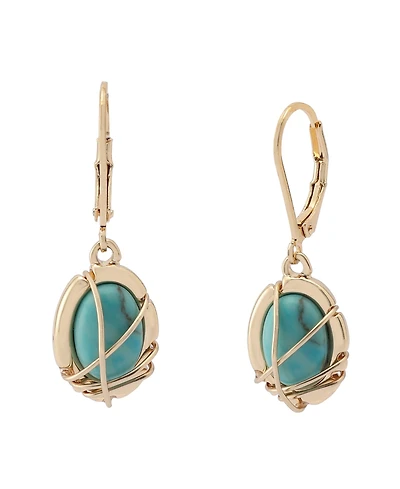 Robert Lee Morris Soho Turquoise Stone Drop Earrings