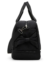 Madden Girl Bow Detail Zip Bottom Weekender Duffle Bag