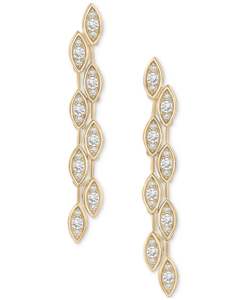 Wrapped in Love Diamond Long Drop Earrings (1/2 ct. t.w.) in 14k Gold, Exclusively at Macy's