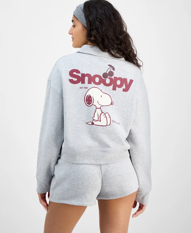 Grayson Threads, The Label Juniors' Collared Snoopy Sweatshirt