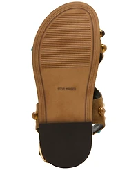 Steve Madden Women's Linear Embellished Strappy Footbed Sandals