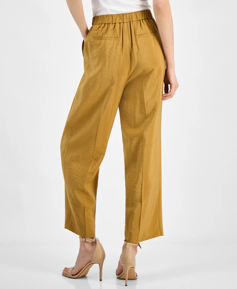 Anne Klein Women's Pull-On Wide-Leg Ankle Pants