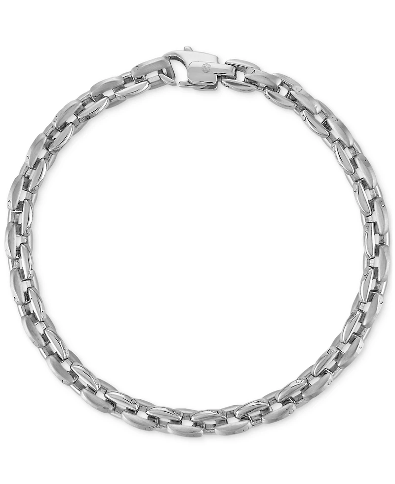 Esquire Men's Jewelry Rounded Box Link Chain Bracelet, Exclusively for Macy's
