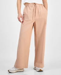 and Now This Petite Cotton Linen Drawstring Cargo Pants, Exclusively at Macy's