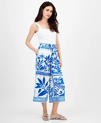 I.n.c. International Concepts Petite Printed High-Rise Cropped Pants, Exclusively at Macy's