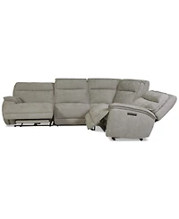 Ozryn 4-Pc. Fabric Sectional with 2 Power Motion Chairs, Exclusively at Macy's