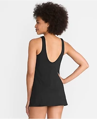 Lands' End Women's Long Torso Scoop Neck Mini Swim Dress Swimsuit