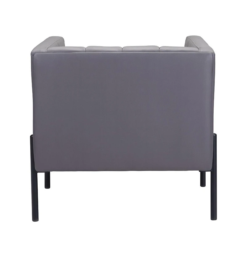 Faux Leather Club Chair for Stylish Living Room or Office Seating