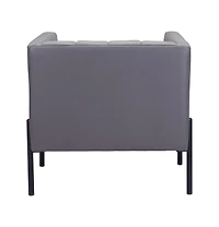 Faux Leather Club Chair for Stylish Living Room or Office Seating