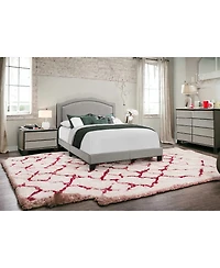 Elegant Solid Wood Bed Frame with Upholstered Linen and Nailhead Accents