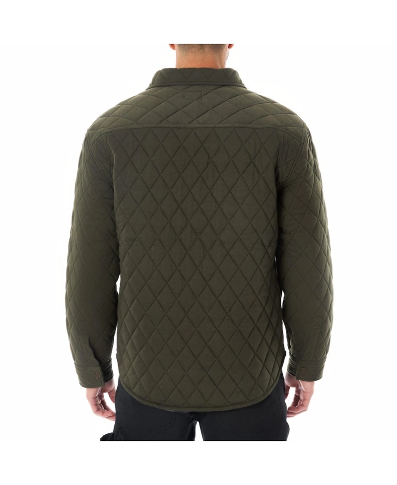 Smith's Workwear Men's Snap Closure Diamond Quilted Knit Shirt-Jac