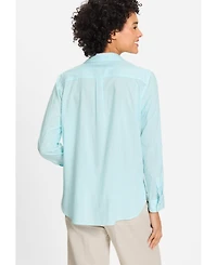 Olsen Women's Long Sleeve Stripe Shirt