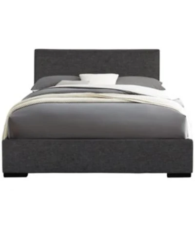 Polyester Blend Upholstered Bed Frame X2013 Sturdy Manufactured Wood Design