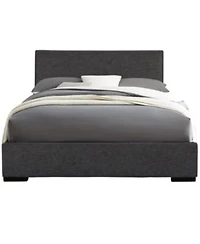 Polyester Blend Upholstered Bed Frame X2013 Sturdy Manufactured Wood Design