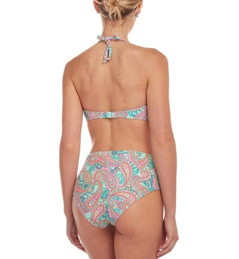 Lascana Women's Paisley Print Bandeau Bikini Swimsuit Top Bra Sizing