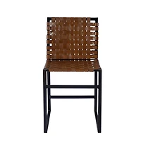 Comfortable Faux Leather Side Chair with Cushioned Seat and Backrest