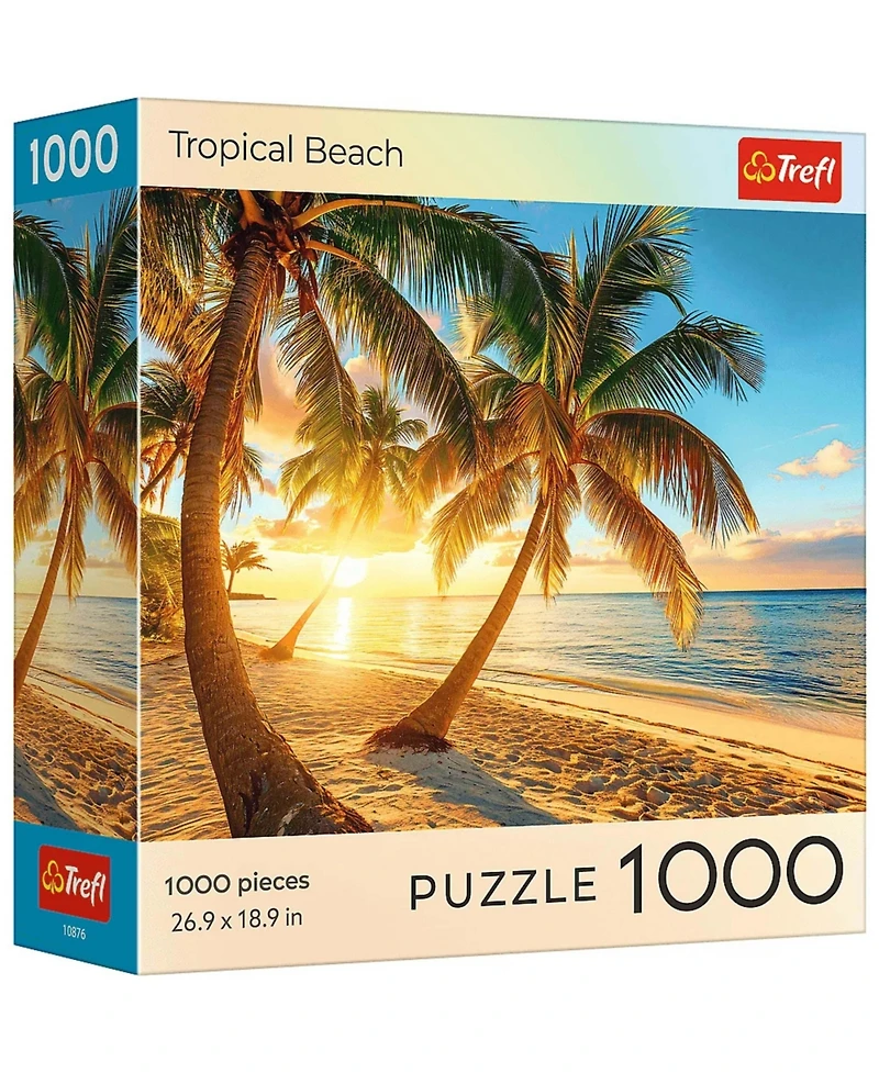 Trefl Red 1000 Piece Puzzle - Sunset Tropical Beach