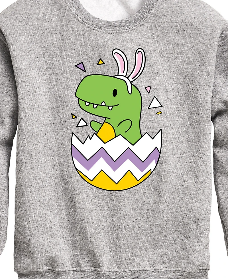 Hybrid Toddler Boys Happy Easter Dino Egg Graphic Fleece Sweatshirt