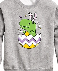 Hybrid Toddler Boys Happy Easter Dino Egg Graphic Fleece Sweatshirt