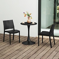 Modern Stackable Resin Plastic Patio Dining Chair (Set of