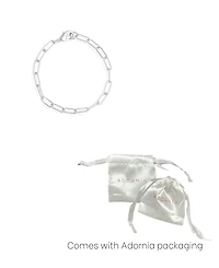 Adornia Tarnish Resistant Silver Chunky Paper Clip Chain Bracelet