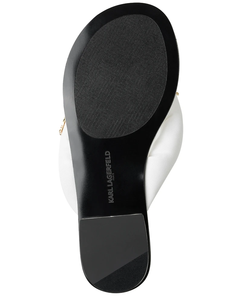 Karl Lagerfeld Paris Women's Ceejay Rue Embellished Sandals