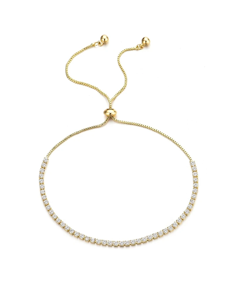 Adornia Gold Adjustable Tennis Bolo Bracelet