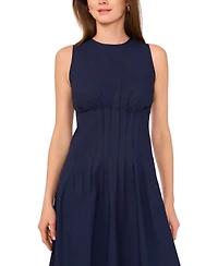 1.state Women's Sleeveless Pintuck Cotton Midi Dress