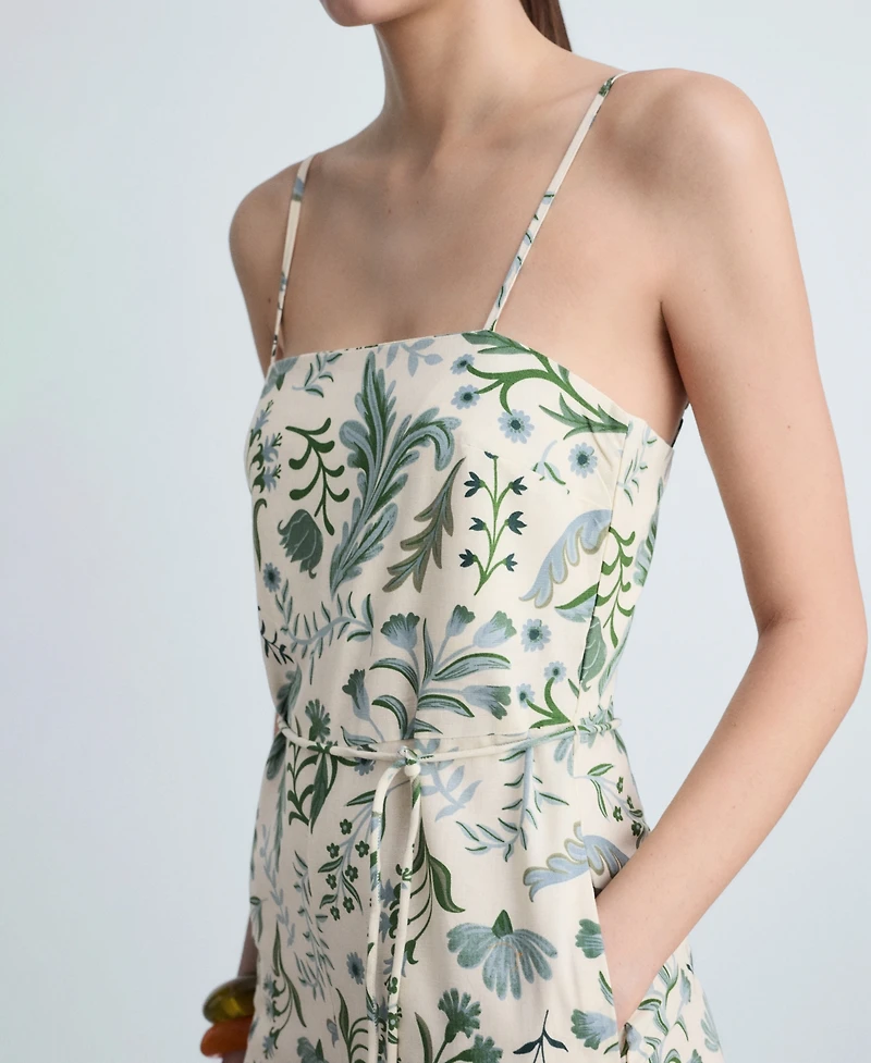 Mango Women's Printed Bow Jumpsuit