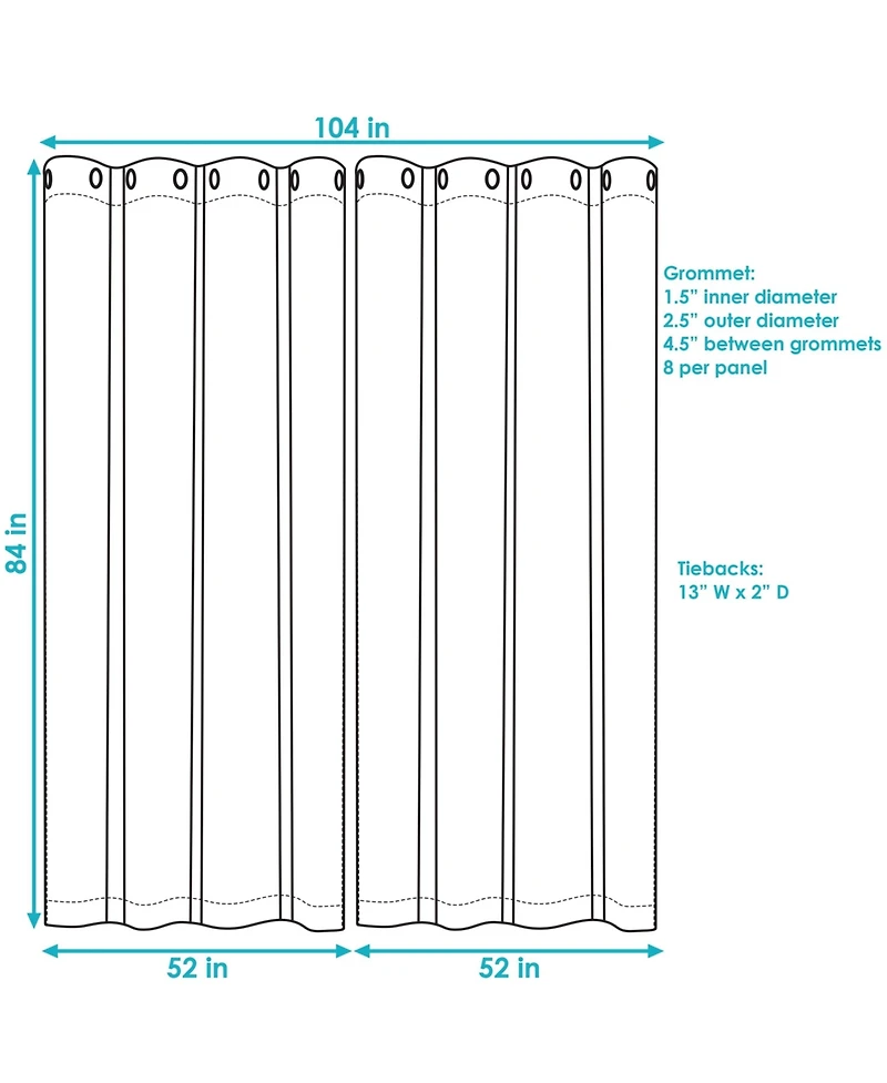 Simple Styles Indoor/Outdoor Curtain Panels with Grommet Tops