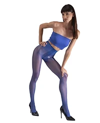 Lechery Women's Lustrous Silky Shiny 40 Denier Semi-Opaque High-Waist Pantyhose Tights SKU11003-bl