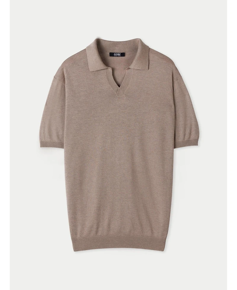 Gobi Cashmere Men's Silk Polo Shirt
