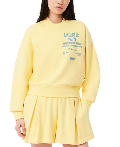 Lacoste Usa Women's Oversized Crewneck Sweatshirt