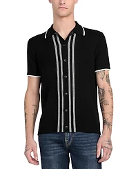 Guess Men's Tyler Striped Relaxed Sweater Polo