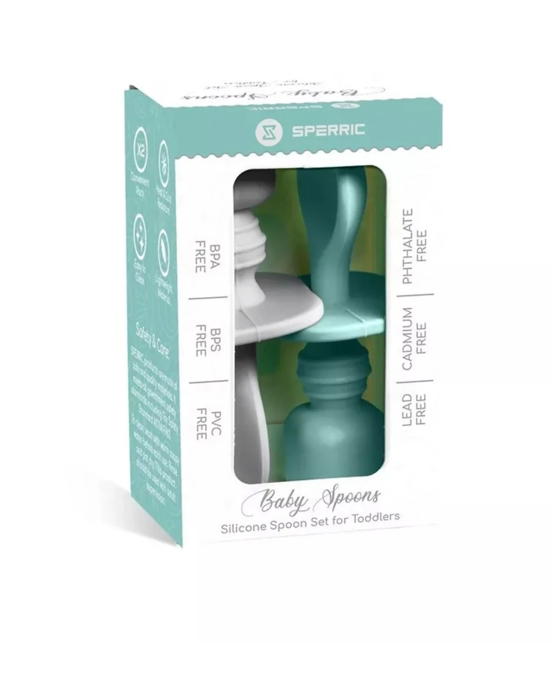 Sperric Toddler Spoons First Stage - Silicone Spoon For Self Feeding Set Gum Friendly Bpa Free