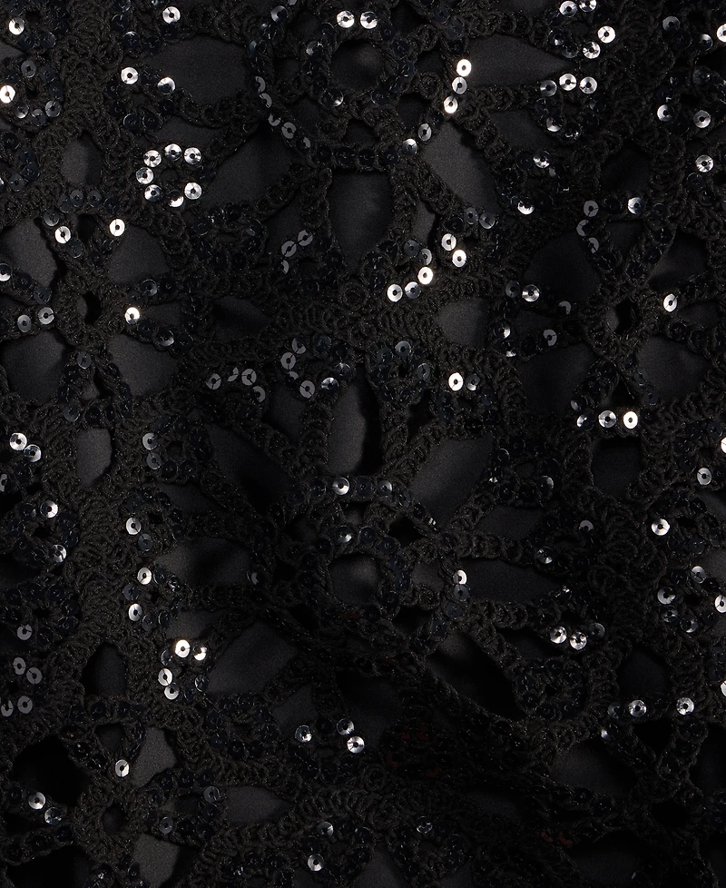 On 34th Women's Sequin Crochet Scallop-Hem Tank, Exclusively at Macy's