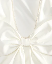 Seni & Cade Juniors' Low-Back Bow-Detail Shift Dress