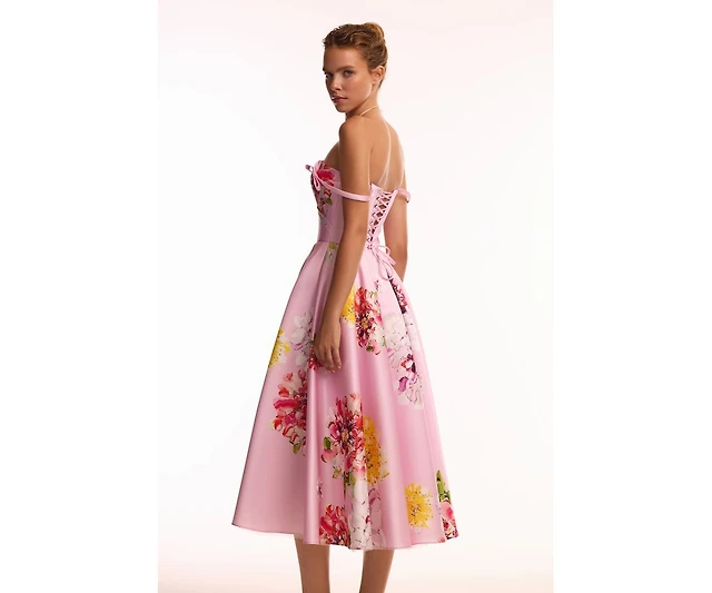 Pink Macys Tea Length Dresses Shop Milla Women's Tea-length Floral