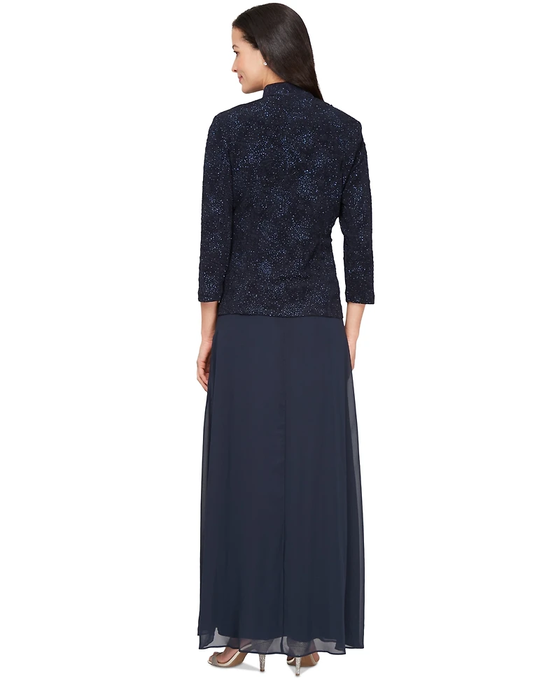 Alex Evenings Dress and Jacket, Patterned Sparkle Evening