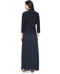 Alex Evenings Dress and Jacket, Patterned Sparkle Evening